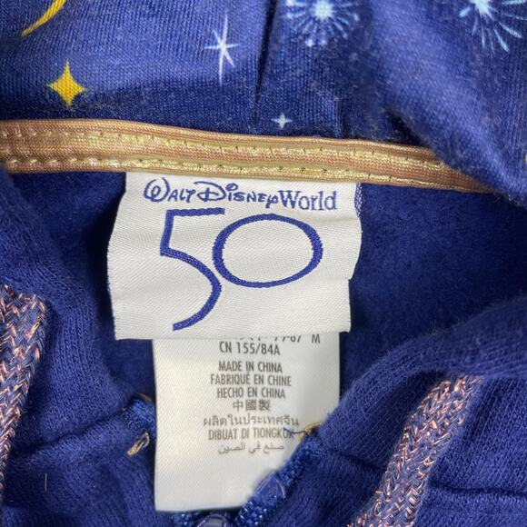 Disney World Hoodie Extra Small Blue 50th Anniversary Full Zip Hooded Sweatshirt - Picture 4 of 12